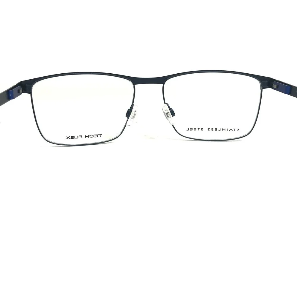 Tech Flex Eyeglasses Frames 30151S SP18 Navy Blue Square Full Rim 55-16-145